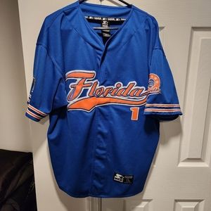 Florida Gators Button Down Baseball Shirt Starter Size L